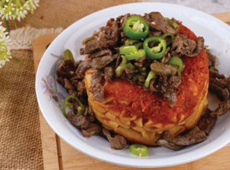 طاجن مكرونة كبدة