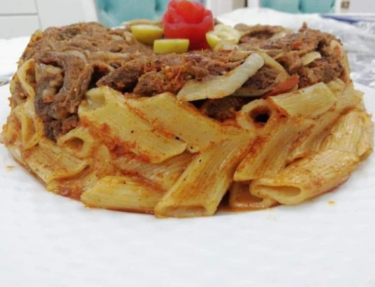 طاجن مكرونة شاورما